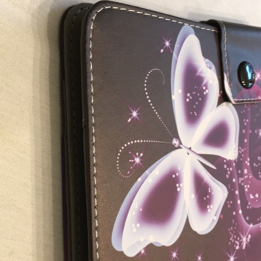 NWOT Tablet Cover Purple Butterfly - Picture 6 of 6
